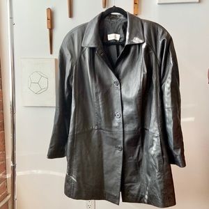 Vericci Black Leather Jacket, Medium $20